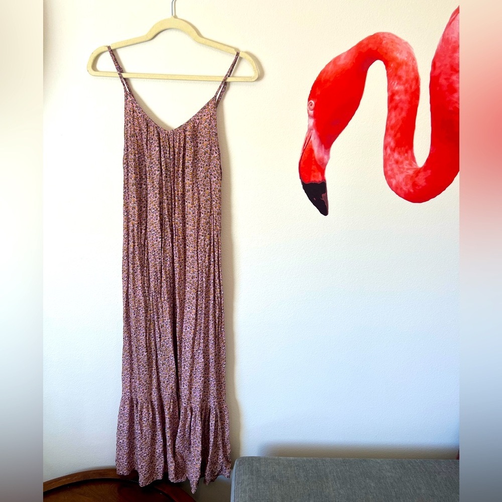 Universal Thread | Floral Print Boho Purple Maxi Dress M